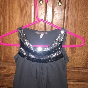 Kids sequence charcoal Grey Tank top